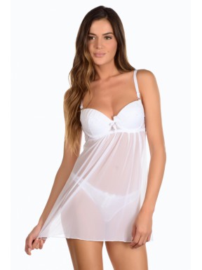 Cajolante Blanc - Ensemble nuisette / string