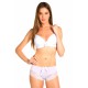 Defiante Blanc - Ensemble soutien-gorge / tanga