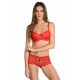 Agissante Rouge - Ensemble soutien-gorge / shorty