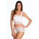 Cairy Blanc - Ensemble caraco / short