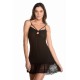 Douce Noir - Ensemble nuisette / string