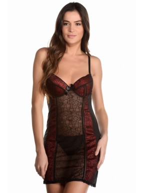 Louan Bordeaux - Ensemble nuisette / string