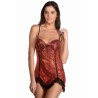 Paillette Rouge - Ensemble nuisette / string