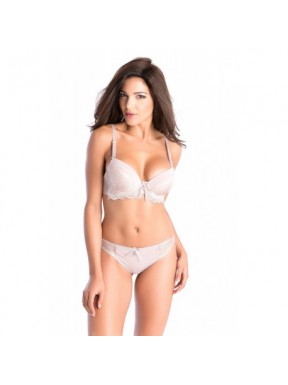 Percante Taupe - Soutien-gorge / String