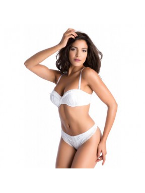 Motivante Blanc - Soutien-gorge / String