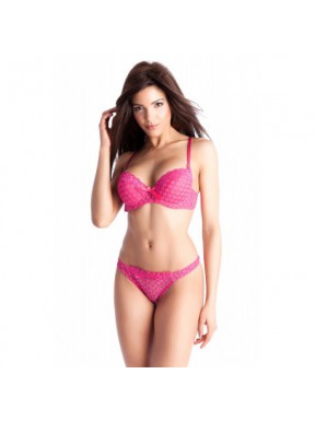 Insouciante Fushia - Soutien-gorge / String