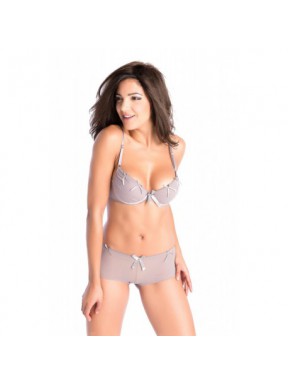 Ravissante Taupe - Soutien-gorge / Shorty