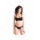Edwige Noir - Soutien-gorge / String