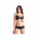 Charmeuse Noir - Soutien-gorge / Culotte