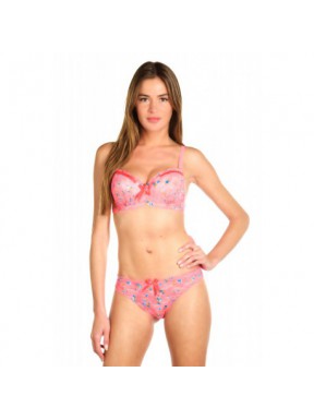 Effarante Rose - Ensemble soutien-gorge / tanga