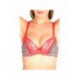 Abire Leopard rouge - Ensemble soutien-gorge / string