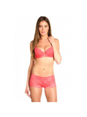 Abeline Corail - Ensemble soutien-gorge / tanga