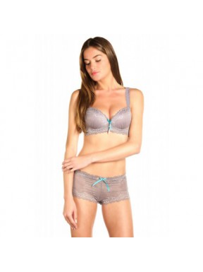 Abla Gris - Ensemble soutien-gorge / shorty