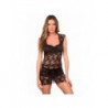 Dofia Noir - Ensemble caraco / short