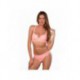 Blousante Saumon - Ensemble soutien-gorge / string