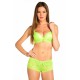 Maud Jaune fluo - Ensemble soutien-gorge / shorty